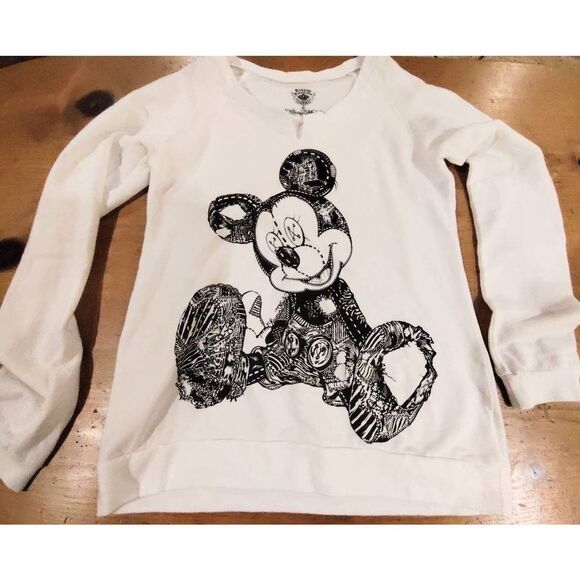 LAUREN MOSHI DISNEY COUTURE WHITE & BLACK SWEATSHIRT NWOT XS - Picture 6 of 11